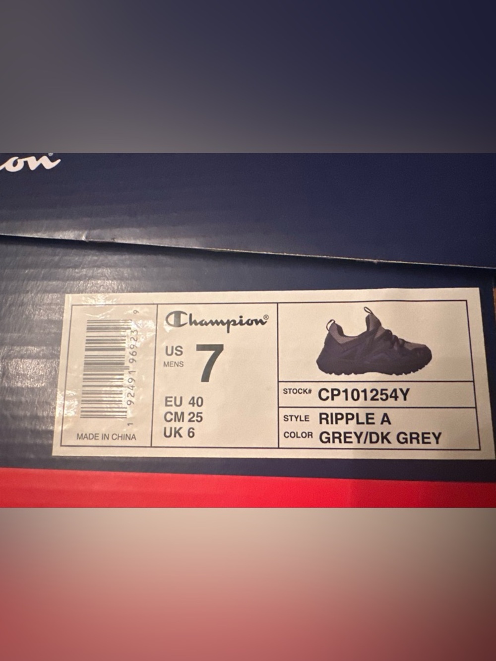 Champion Gray and Black Mesh Athletic Sneakers - Picture 5 of 5